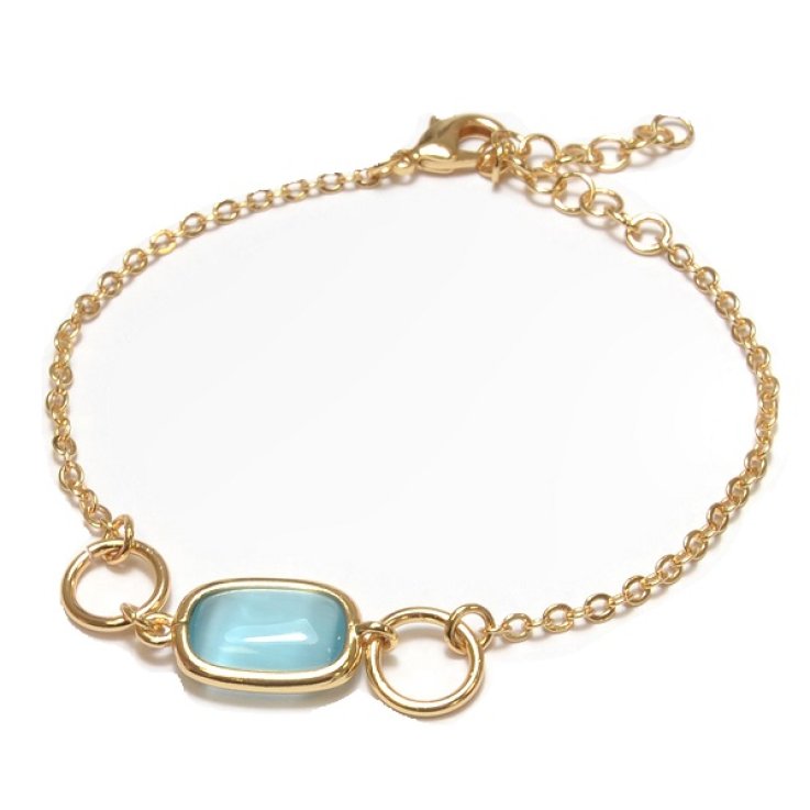 FARMA BIJOUX BRACCIALE QUARZO TURCHESE GOLD