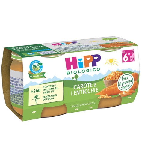 HIPP BIO OMOG CAROTE/LENT2X80G HIPP BIO OMOG CAROTE/LENT2X80G
