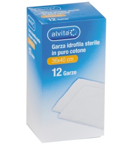 GARZA COMPRESSA STERILE 36X40CM 12 PEZZI