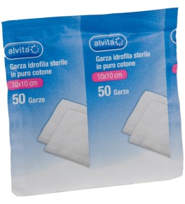 GARZA COMPRESSA STERILE 10X10CM 50 PEZZI
