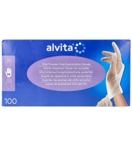 ALVITA GUANTI IN VINILE SENZA POLVERE TAGLIA M 100 PEZZI