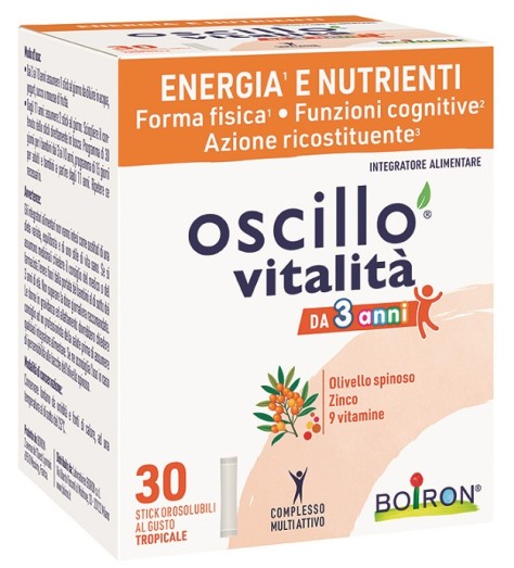 OSCILLO VITALITA' 3+ 30 STICK OROSOLUBILI
