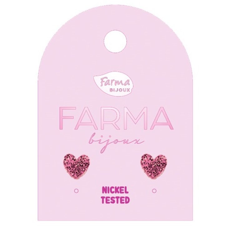 FARMA BIJOUX CUORICINI PINK GLITTER
