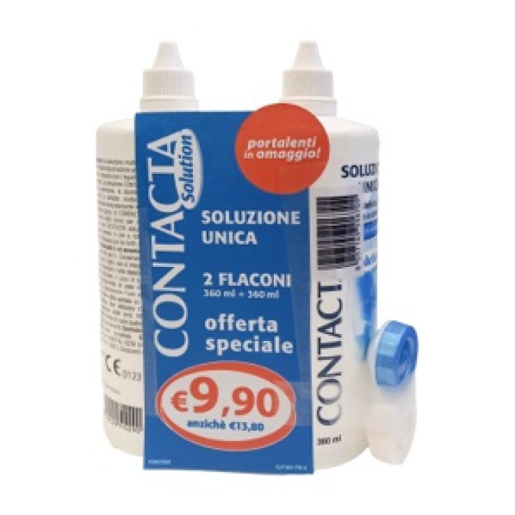CONTACTA SOLUZIONE 2 FLACONI DA 360 ML + PORTALENTI IN OMAGGIO
