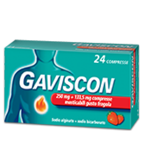 GAVISCON*24 cpr mast 250 mg + 133,5 mg fragola