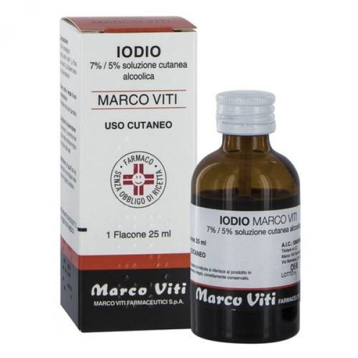 IODIO SOLUZIONE ALCOLICA I (MARCO VITI)*soluz cutanea 25 ml7% + 5%