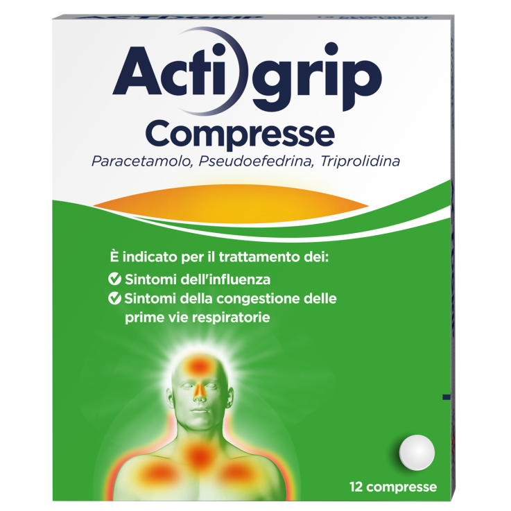 ACTIGRIP*12 cpr 60 mg + 2,5 mg + 500 mg