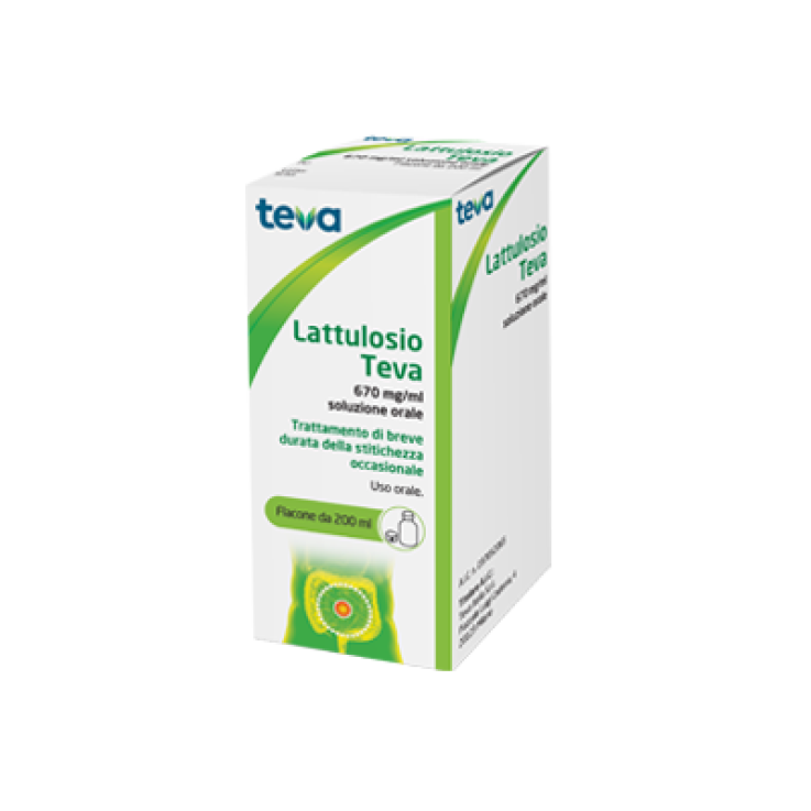 LATTULOSIO (TEVA)*orale soluz 200 ml 670 mg/ml flacone