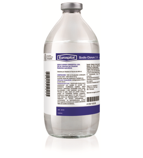 SODIO CLORURO EUROS*0,9% 500ML SODIO CLORURO EUROS*0,9% 500ML