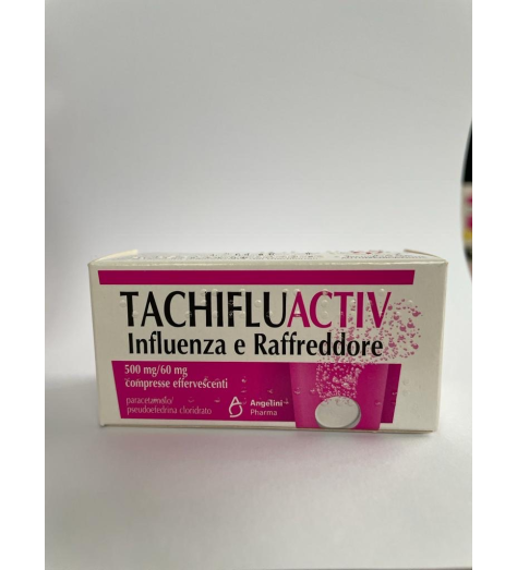 TACHIFLUACTIV INFLUENZA E RAFFREDDORE*10 cpr eff 500 mg + 60mg TACHIFLUACTIV INFLUENZA E RAFFREDDORE*10 cpr eff 500 mg + 60mg