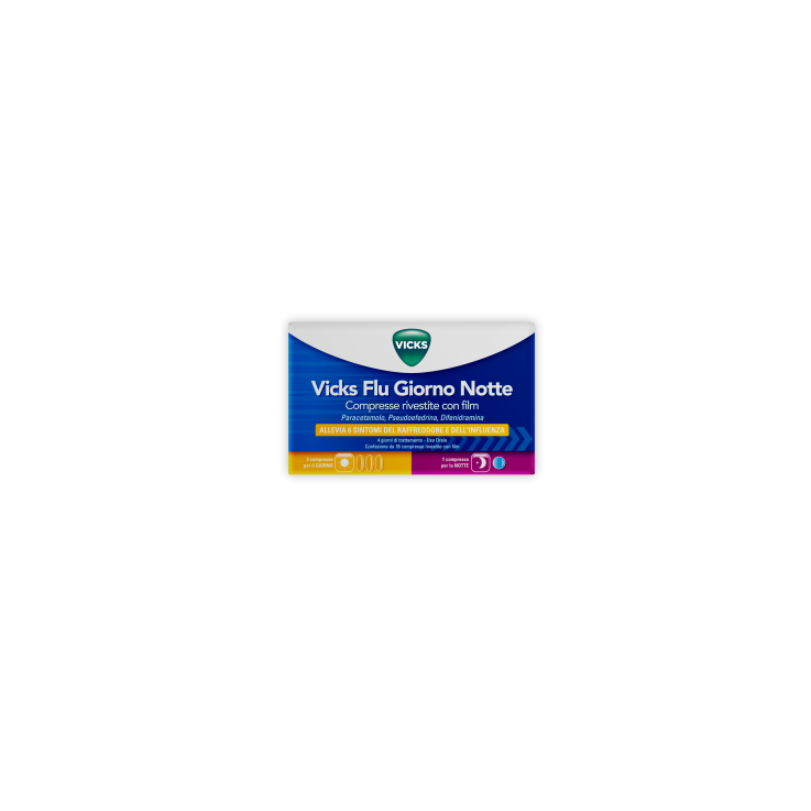 VICKS FLU GIORNO NOTTE*12 cpr giorno + 4 cpr notte