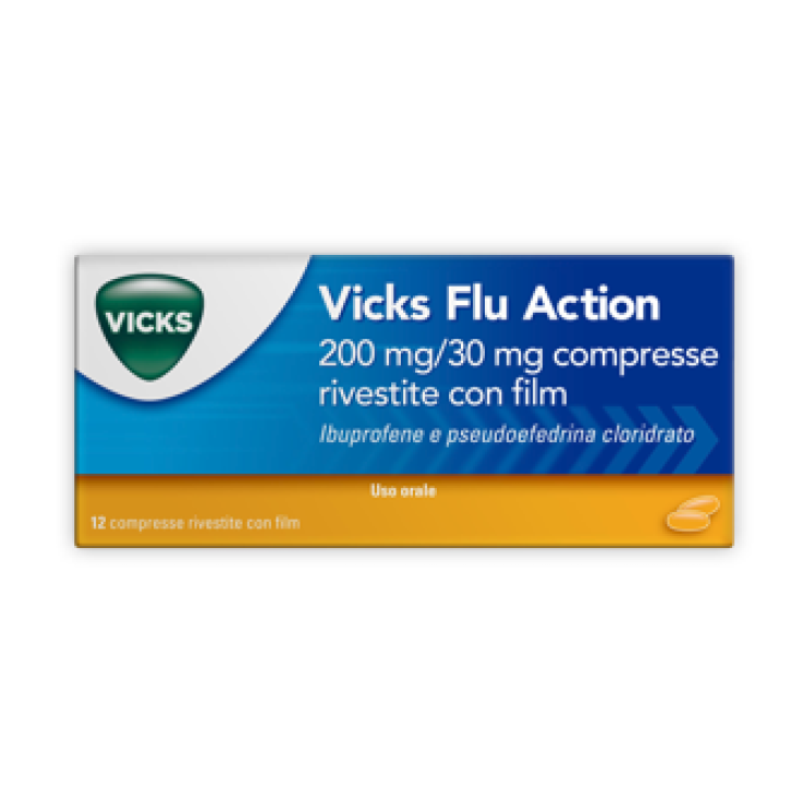 VICKS FLU ACTION*12 cpr riv 200 mg + 30 mg