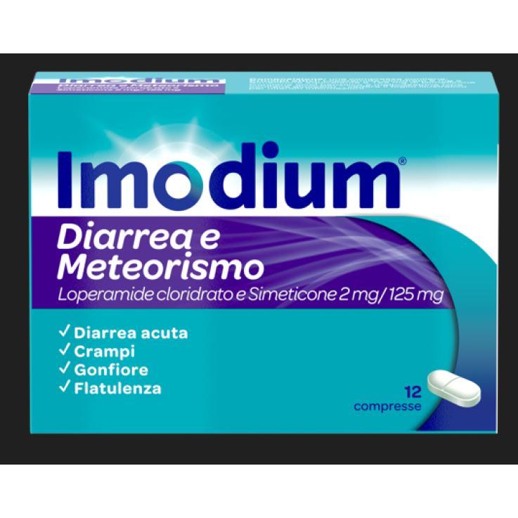 IMODIUM DIARREA E METEORISMO*12 cpr 2 mg + 125 mg